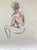 Original Life Drawing, "Seated Male Figure in Charcoal and Pastel" For Sale
