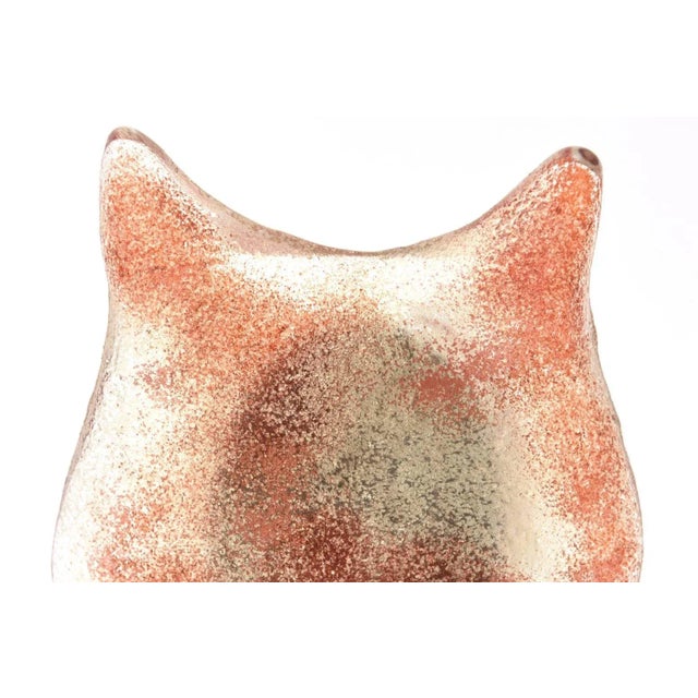 1970s Kosta Boda Scavo Sandlbasted Glass Sculptural Tabletop Mirror Vintage For Sale - Image 5 of 11