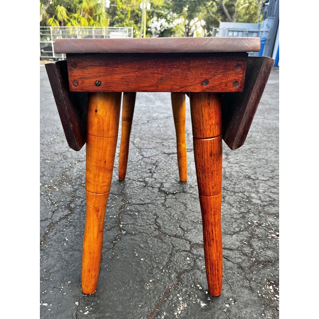 Wood Mid Century Modern Fold-Down Coffee Table For Sale - Image 7 of 18