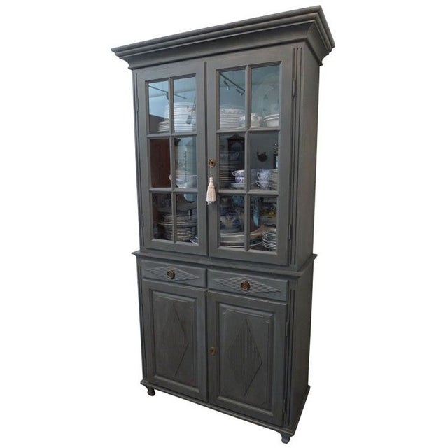 Gustavian Tall China Dark Gray Chairish