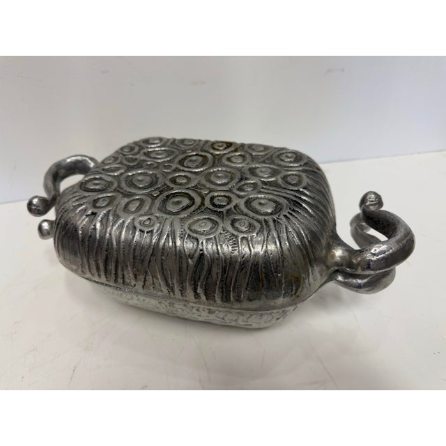 Vintage Mid-Century Modern Donald Drumm Aluminum Covered Casserole Dish For Sale - Image 10 of 10