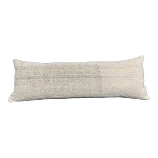 Turkish Hemp Pillow Cushion Natural Beige Cushion Cover 14"x40" For Sale