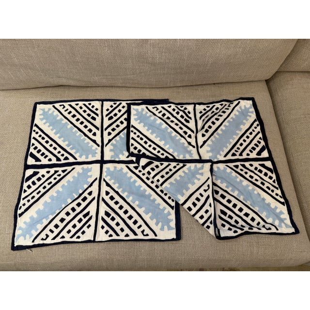 2010s Serena & Lily Sienna Large Tile Throw Pillow Cases, Pair For Sale - Image 5 of 12