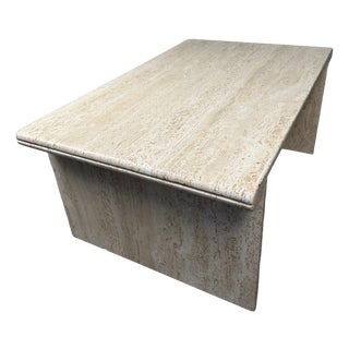 Vintage Travertine Side Table, 1970s For Sale