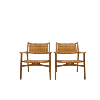 Set of Jh 516 Lounge Chairs by Hans Wegner for Johannes Hansen, 1950s For Sale