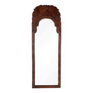 Queen Anne Walnut Pier Mirror, England Circa 1800. For Sale