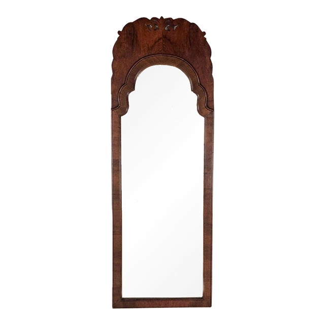 Queen Anne Walnut Pier Mirror, England Circa 1800. For Sale
