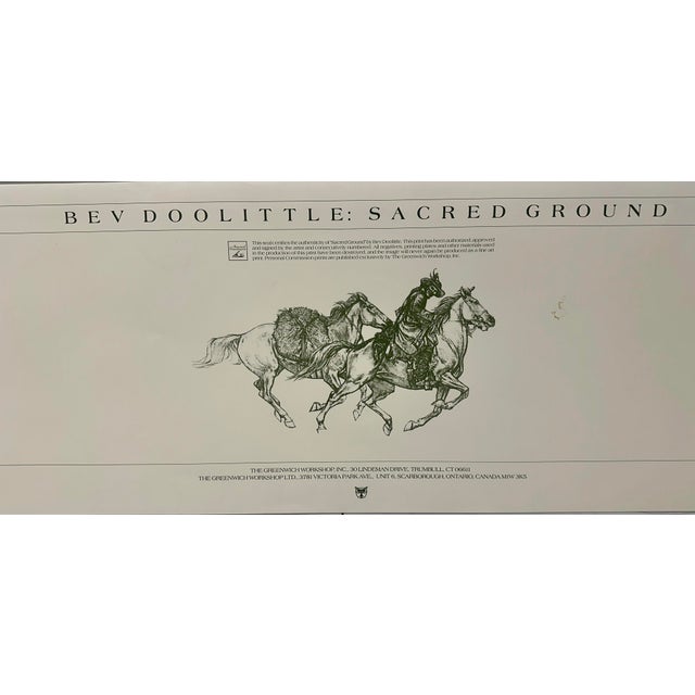 Late 20th Century Bev Doolittle "Sacred Ground" Signed & Numbered Limited Edition Lithograph With Custom Southwest Frame For Sale - Image 10 of 11
