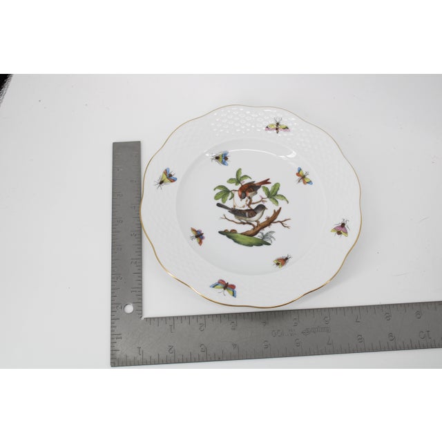 Asian Herend Rothchild Bird Salad Dessert Plate 7.5" Never Used For Sale - Image 3 of 5