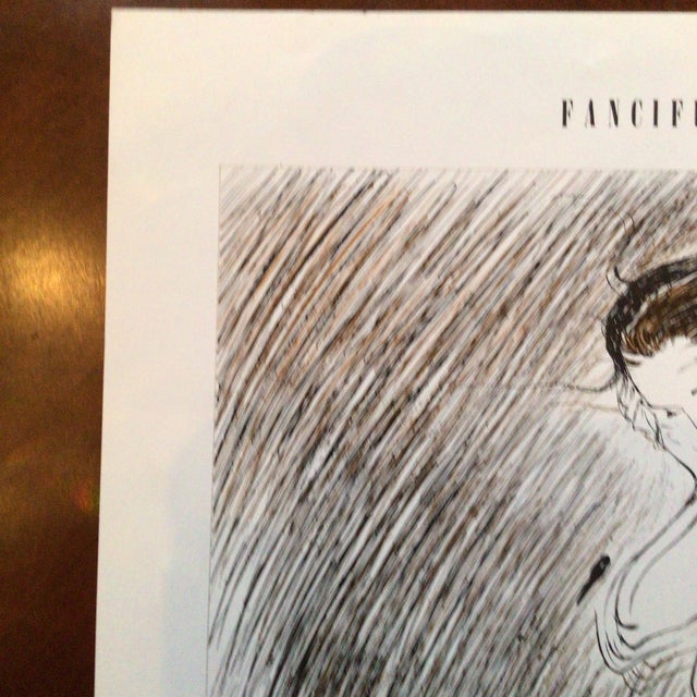 Signed Yoshitaka Amano 1998 Fanciful calendar illustration produced by Ten production. A very rare signed piece of...