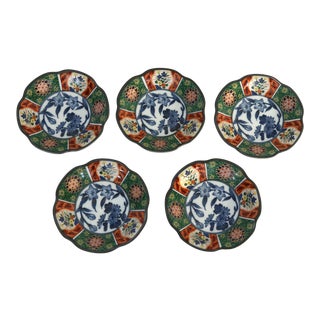 20th Century Imari Hand Painted Small Decorative Bowls - Set of 5 For Sale