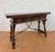 Baroque 1940s Spanish Carved Wood Drop-Leaf Table With Iron Stretcher For Sale - Image 3 of 12