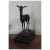 Antique 19th c. continental bronze statue of a deer or gazelle. Depiction is after the Rhodes deer at the entrance to...