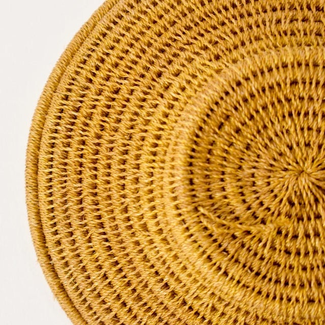Early 20th Century Sisal Handwoven Ochre Basket Eswatini 6inch For Sale In Denver - Image 6 of 8