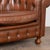 20th Century Vintage Brown Leather Chesterfield Two Seat Sofa Loveseat From Denmark For Sale - Image 12 of 14