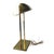 1970's Kovacs for Koch and Lowy brass desk top table lamp with an adjustible brass demilune shade. The shade is supported...