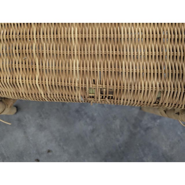 Brown Rattan Armchairs, 1950s, Set of 2 For Sale - Image 6 of 8