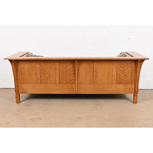 Stickley Mission Oak Arts and Crafts Settle Sofa For Sale - Image 10 of 12