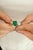 Metal 14 Karat Gold Emerald & Diamond Toi Et Moi Ring Size 6 For Sale - Image 7 of 12