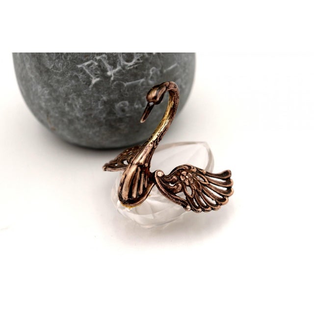 Swan-Shaped Silver Salt Shaker For Sale - Image 4 of 6