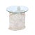 Pair of Tessellated Mactan Stone Side Tables With New Round Glass Tops For Sale - Image 13 of 13
