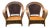 Late 20th Century "Azteca" Woven Rattan Spiderweb Lounge Chairs Featuring Distinctive Sunburst and Web Patterns For Sale