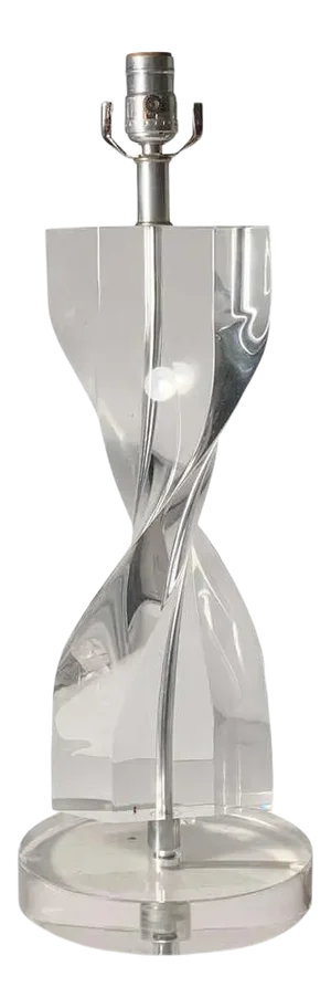 Vintage Lucite Helix Twist Lamp by Herbert Ritts for Astrolite California