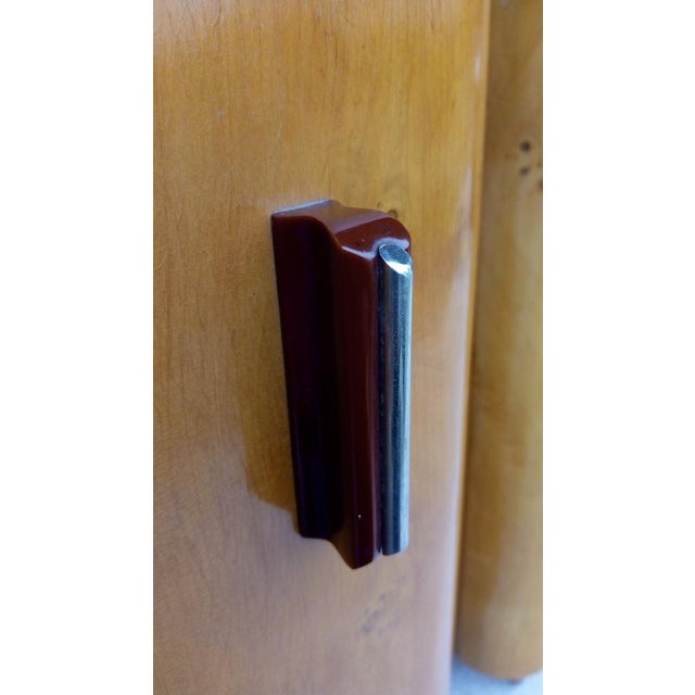 Black Bedside Tables by Jindřich Halabala for Up Races, 1960s, Set of 2 For Sale - Image 8 of 12