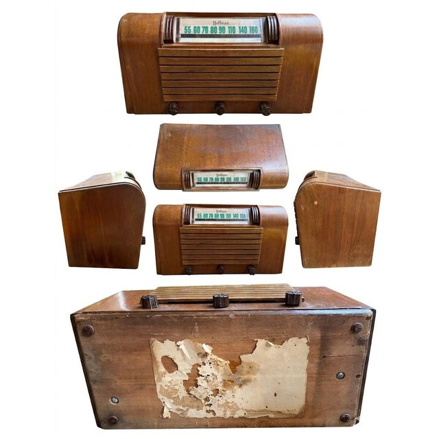 Vintage 1946 Hoffman A300 Wood Tabletop Tube Radio For Sale - Image 9 of 9