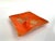 Ceramic Mid 20th Century Japanese Orange Glaze Ceramic Catchall For Sale - Image 7 of 9