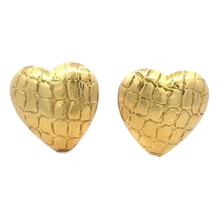 Gucci Heart Stud Earrings Gold Gucci Couture Heart Earrings 18k