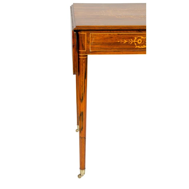 Wood Charles X Rosewood Drop Leaf Table For Sale - Image 7 of 13