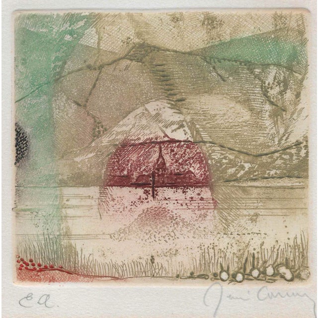 Abstract Rene Carcan Abstract Color Etching For Sale - Image 3 of 3