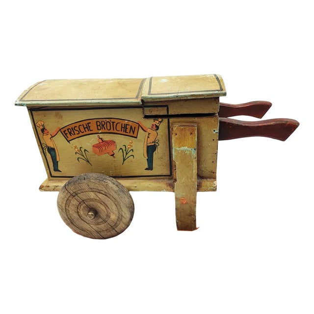 Wooden Bakery Advertisement Trolley, 1920s For Sale