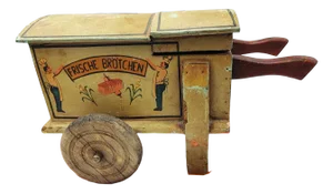 Wooden Bakery Advertisement Trolley, 1920s