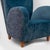 Italian High-Back Armchairs in Blue Velvet and Chenille attributed to Paolo Buffa, 1950, Set of 2 For Sale - Image 9 of 10