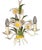 French Toleware Floral Chandelier, 1970s For Sale