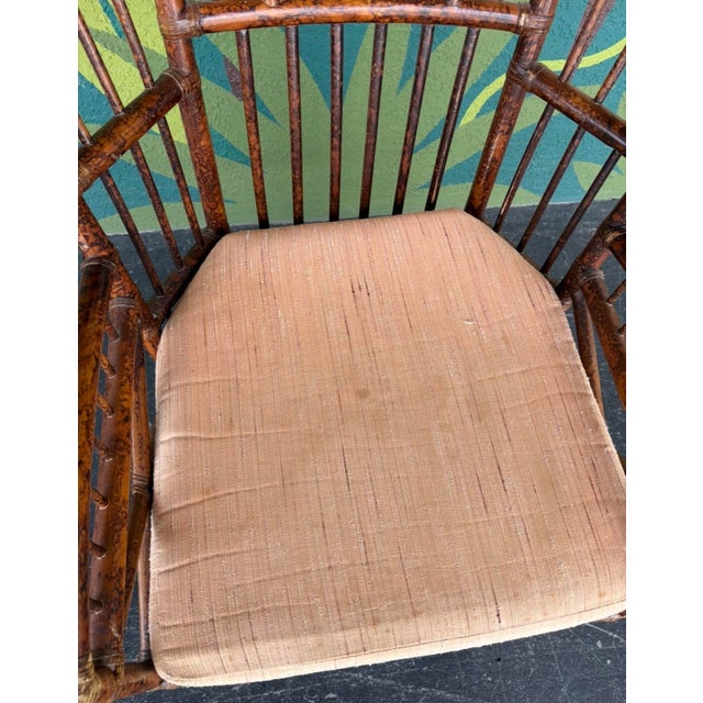 Brighton Tortoiseshell Bamboo Armchair For Sale - Image 10 of 11