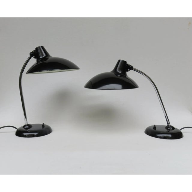 Black & Chrome Table Lamps from Kaiser Leuchten, 1950s, Set of 2 For Sale - Image 4 of 18