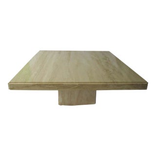 Vintage Italian Travertine Coffee Table For Sale