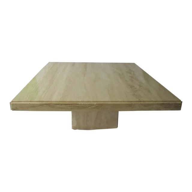 Vintage Italian Travertine Coffee Table For Sale
