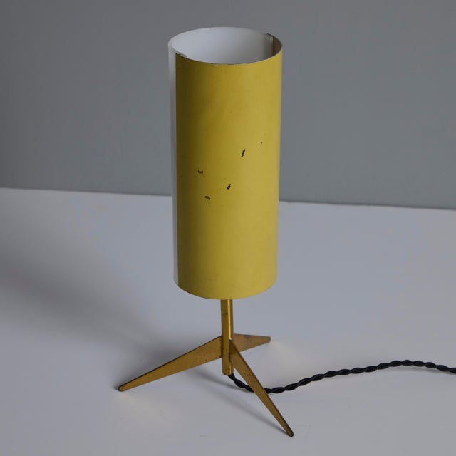 1950s Brass & Perspex Tripod Table Lamp by Stilux Milano, Unmarked For Sale - Image 12 of 12
