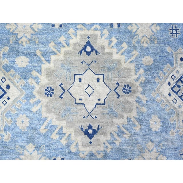 1960s 1960s Blue Vintage Oriental Rug For Sale - Image 5 of 11