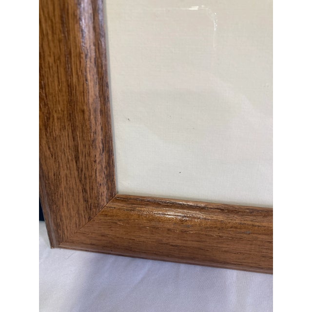 Vintage Framed Cottage Landscape Print in Wood Frame For Sale In Oklahoma City - Image 6 of 8