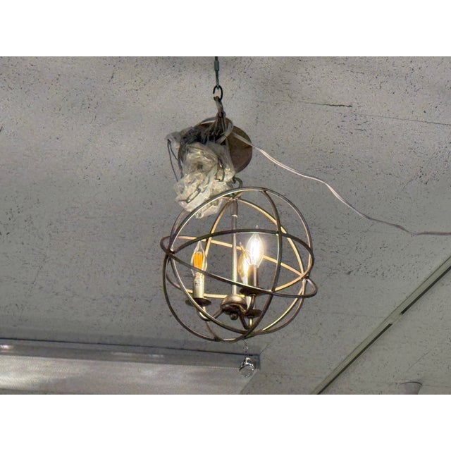 2010s Crystorama Solaris Three-Light Mini Chandelier For Sale - Image 5 of 12