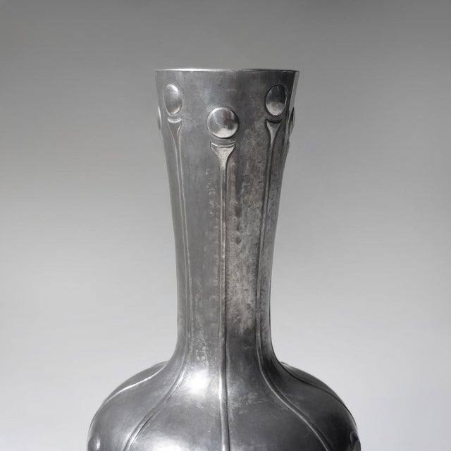 Metal Art Deco Pewter Vase by Bellotti, 1920s For Sale - Image 7 of 13
