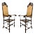Pair of Early 20th Century European High-Back Armchairs With Cane Seats, 54"h For Sale