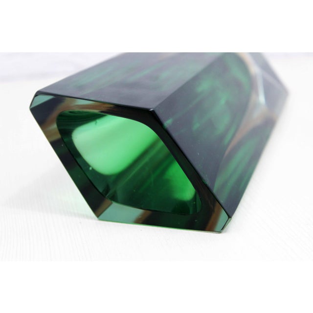 1970s Green Sommerso Murano Glass Vase, 1970s For Sale - Image 5 of 13