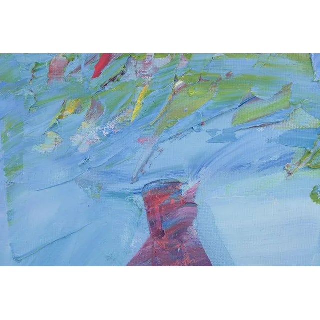 Lars Bertle, Three People in a Landscape, 1960s, Oil on Canvas For Sale - Image 4 of 8