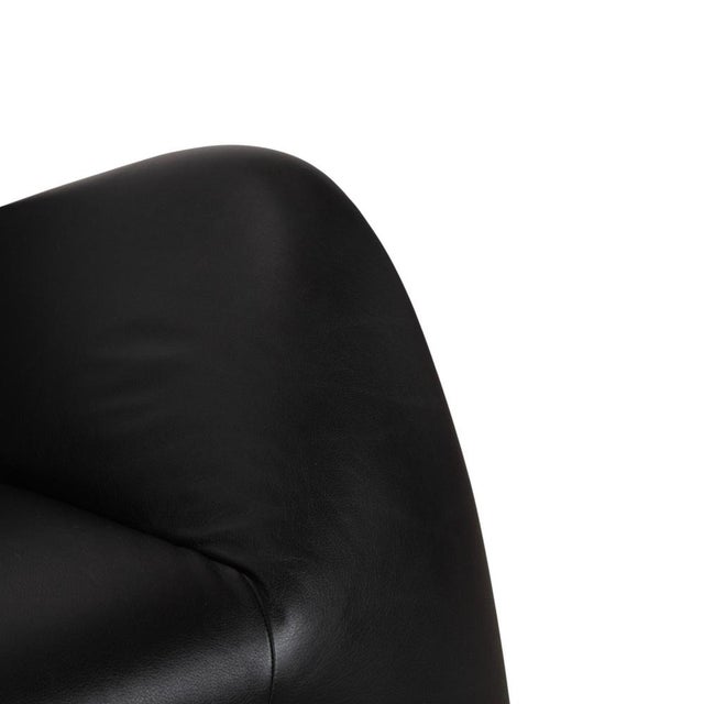 Modern Echnaton Armchair in Black Leather from Leolux For Sale - Image 3 of 14